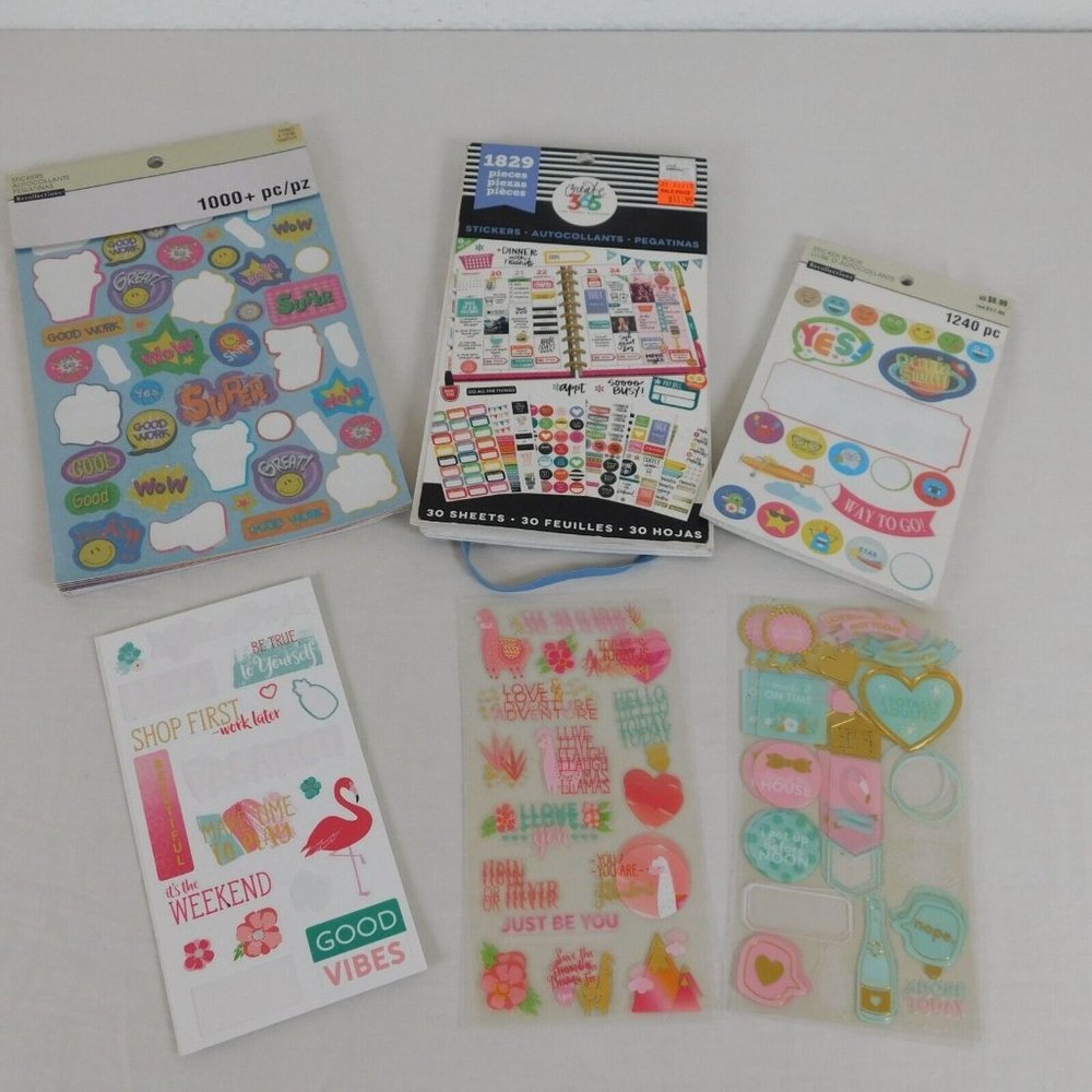 Lot of Stickers for Planners Calendars Cardmaking Create 365 Recollections USED